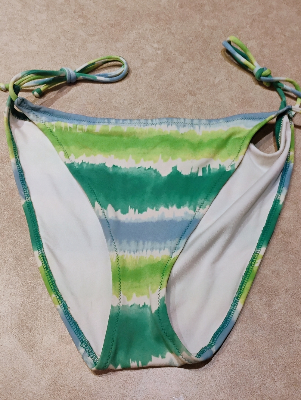 Bikini Bottoms Size M Green Blue And White